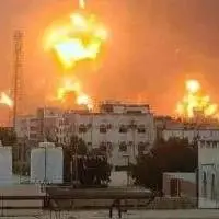  تصاویر جدید از حملات گسترده اسرائیل به بندر الحدیده یمن