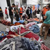 وداعی دردناک با شهدا در بیمارستان الشفاء غزه 