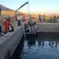 سقوط مرگبار خودرو در استخر کشاورزی قم