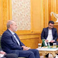 دیدار لاریجانی با بن‌سلمان