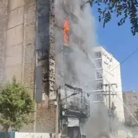 ۴۷ مصدوم در پی آتش‌سوزی در ساختمان سیمان سبزوار