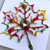 جادوی نمک و رنگ، برگ‌های پاییزی خیره‌کننده بسازید