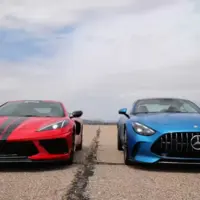 قدرت آلمانی یا عضله آمریکایی؟ درگ مرسدس AMG GT و کوروت استینگری