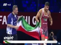 شادی و دور افتخار غلامرضا فرخی پس از کسب مدال طلا