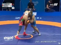 مبارزه امین میرزازاده برابر حریف مجارستانی در فینال