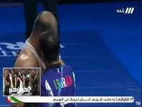تعظیم به پرچم و دور افتخار امین میرزازاده پس از کسب مدال طلا قهرمانی جهان