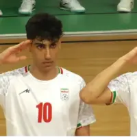 سلام نظامی فوتسالسیت‌های جوان در بازی با روسیه