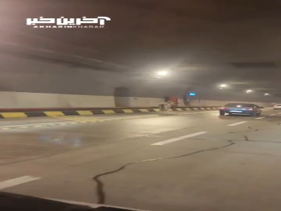 حضور یک اسب وحشی در تونل آزادراه تهران شمال