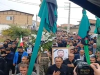 تشییع پیکر مأمور وظیفه‌شناس پلیس‌راه کیاسر