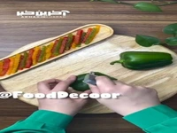 ایده تزئین فلفل دلمه