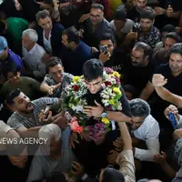  استقبال از احمد جوان نایب‌قهرمان کشتی جهان در مشهد