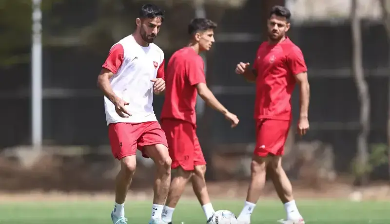 جلسه فنی و تمرین تاکتیکی پرسپولیس در آزادی