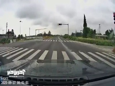تصادف شدید ماشین پلیس با یک موتورسوار