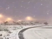 ارتفاع برف در ورزقان به بیش از ۱۰ سانتی‌متر رسید