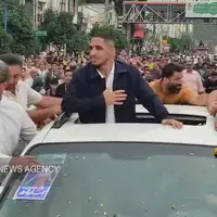 عکس/ استقبال از رحمان عموزاد قهرمان کشتی جهان در بهشهر