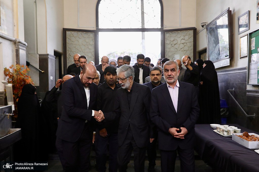 مراسم تشییع مادر غلامعلی حدادعادل
