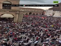 از رم تا بلونیا؛ تجمع حامیان فلسطین در ۶۰ شهر ایتالیا