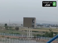 ورزشگاه تازه بازسازی شده شهدای اسلامشهر که اسکوربوردش هنوز خراب است