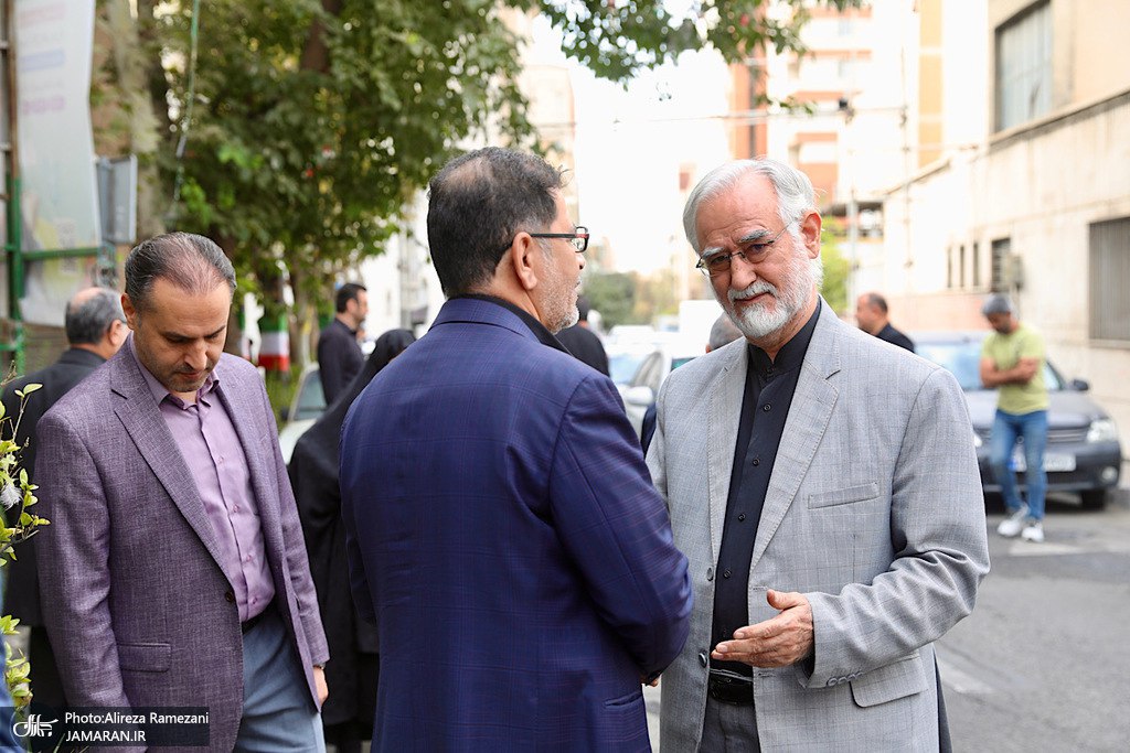 مراسم تشییع مادر غلامعلی حدادعادل