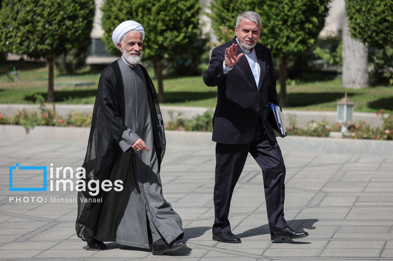 عکس/ اعضای هیأت دولت در جمع خبرنگاران