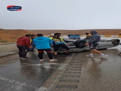 نجات معجزه آسای سرنشینان یک خودروی سواری