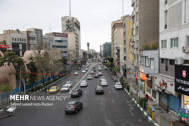 ترافیک عادی در معابر و بزرگراه‌های پایتخت