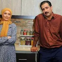 چهره ها/ قاب عاشقانه بازیگر سریال شمعدونی و نوعروسش