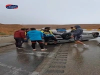 نجات معجزه آسای سرنشینان یک خودروی سواری