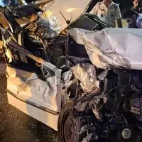 نجات جان سرنشین خودرو حادثه دیده با تلاش آتش نشانان در شوش