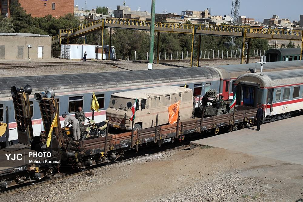 اعزام نمادین قطار جنگ در قم