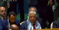 حضور نماینده پاکستان با چفیه فلسطینی در مجمع عمومی سازمان ملل