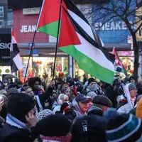 اجتماع مردم آمریکا همزمان با سخنرانی نتانیاهو