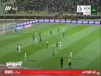 ضربه نازون به تیر دروازه شمس آذر برخورد کرد