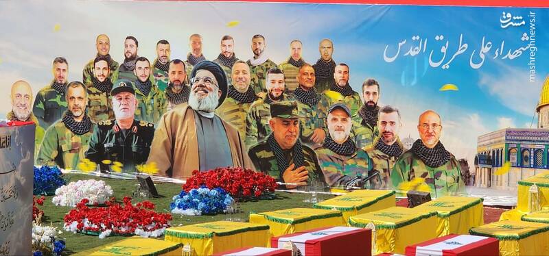 آماده‌سازی مراسم بزرگداشت شهید نصرالله در ضاحیه