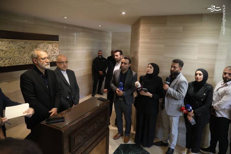  کنفرانس خبری دبیر شورای عالی امنیت ملی در بیروت