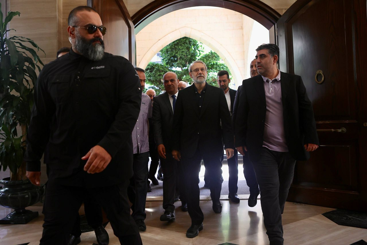 عکس/ دیدار علی لاریجانی با رئیس مجلس لبنان