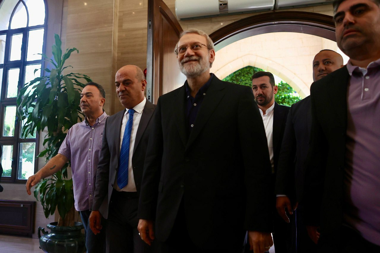 عکس/ دیدار علی لاریجانی با رئیس مجلس لبنان