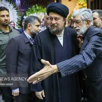 چهره‌های سیاسی در مراسم ترحیم مادر حدادعادل