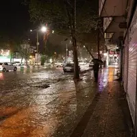 وضعیت خیابان‌های گرگان پس از باران