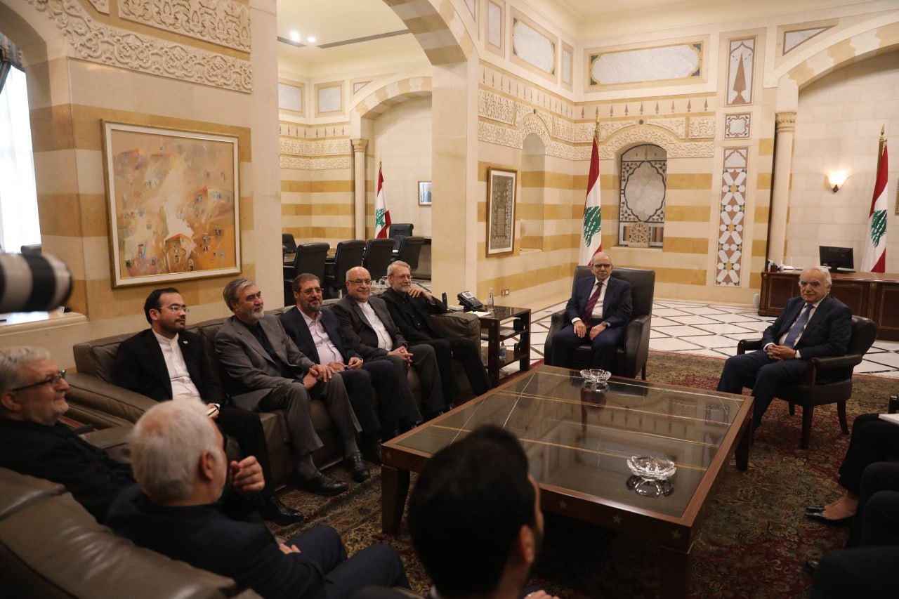 دیدار لاریجانی با نخست‌وزیر لبنان در بیروت