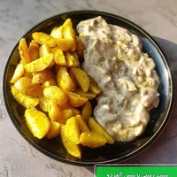 سیب زمینی با سس قارچ دلچسب و خوش طعم