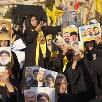 تصاویری به‌جا مانده از مراسم اولین سالگرد شهادت شهید نصرالله در بیروت