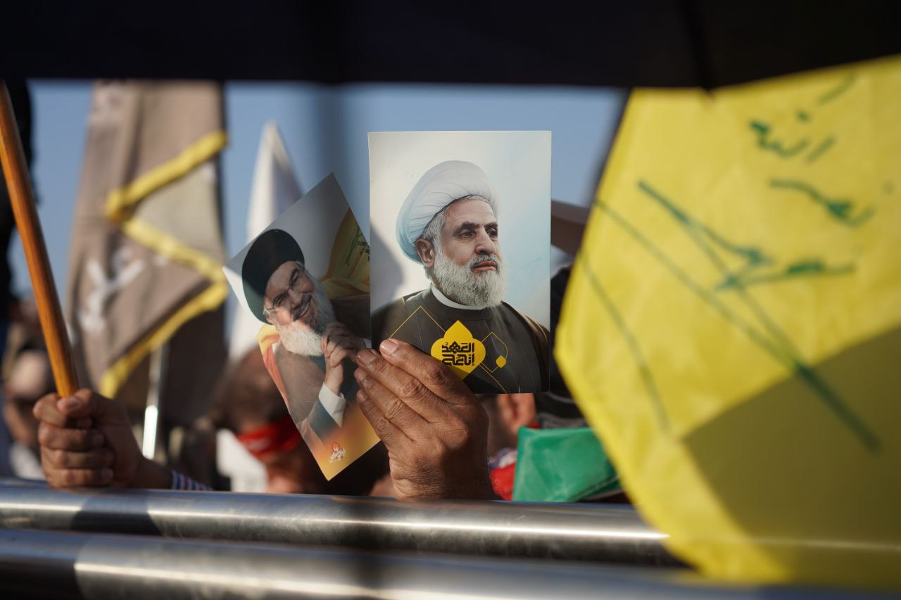 تصاویری به‌جا مانده از مراسم اولین سالگرد شهادت شهید نصرالله در بیروت