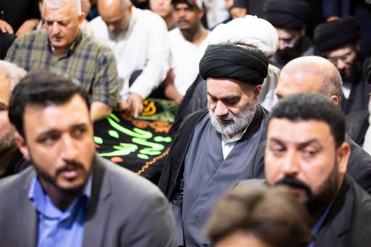 عکس/ تشییع پیکر همسر آیت‌الله سیستانی در کربلا