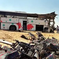 تصادف خونین اتوبوس در مصر؛ ۸ نفر کشته و ۱۴ نفر زخمی شدند