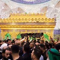 تشییع پیکر همسر آیت الله سیستانی در کربلای معلی