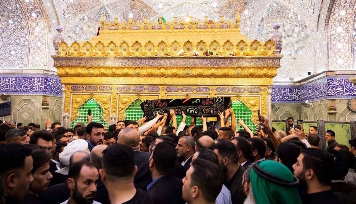 تشییع پیکر همسر آیت الله سیستانی در کربلای معلی