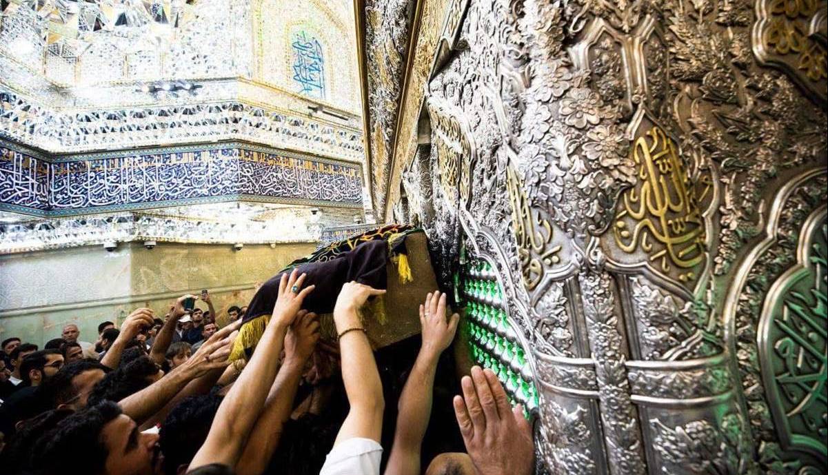 تشییع پیکر همسر آیت الله سیستانی در کربلای معلی