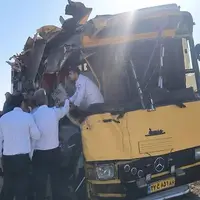 تصادف ‌اتوبوس حامل دانشجویان در جاده سمنان؛ 2 نفر فوت کردند
