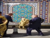 نصب کتیبه‌های ولادت امام عسکری (ع) در حرم مطهر رضوی